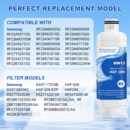 RW13/HAF-QIN Refrigerator Water Filter Replacement
