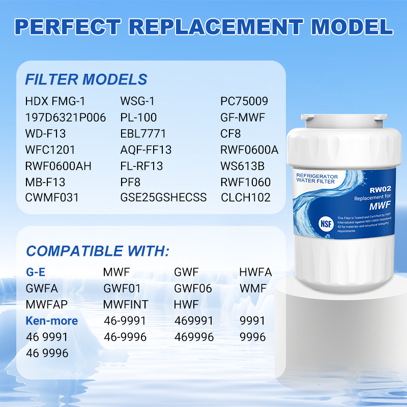 RW02/MWF Refrigerator Water Filter Replacement