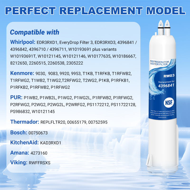 RW03/4396841 Refrigerator Water Filter Replacement