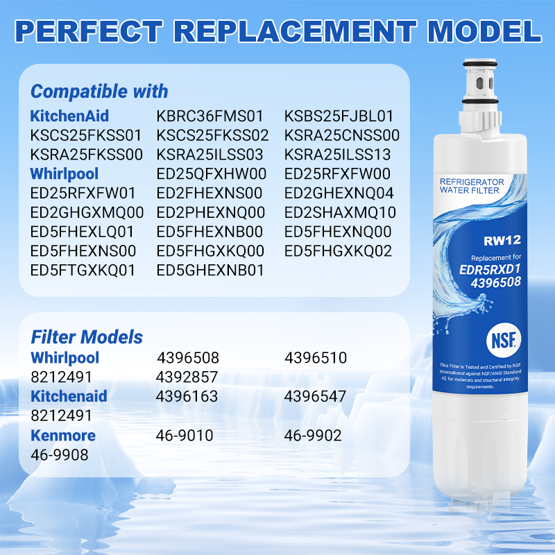RW12/EDR5RXD1 Refrigerator Water Filter Replacement