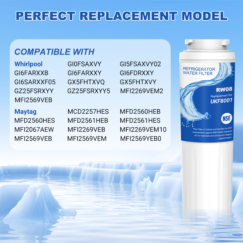 RW08/UKF8001 Refrigerator Water Filter Replacement