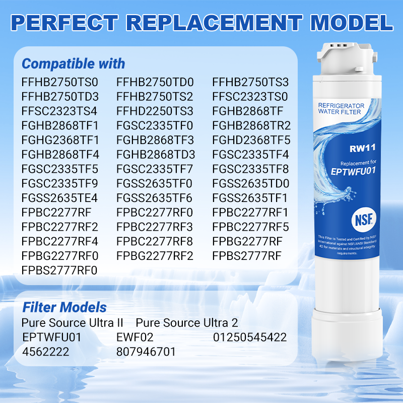 RW11/EPTWFU01 Refrigerator Water Filter Replacement